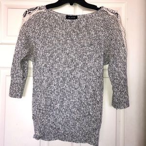 Grey Blouse w/ lace of the shoulders